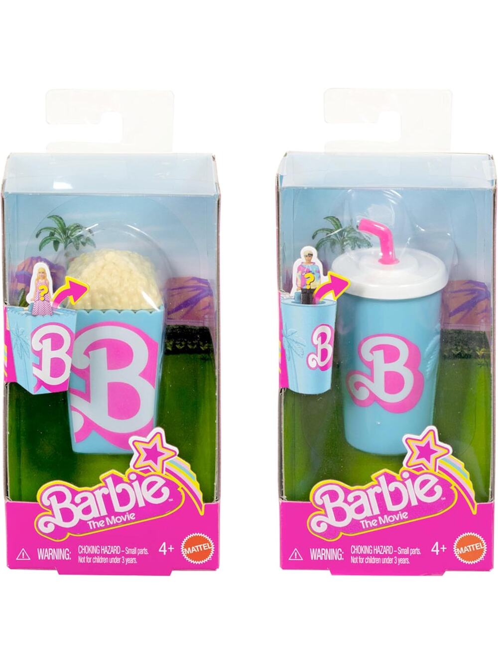 Barbie Mattel The Movie Mini BarbieLand Dolls Popcorn/Soda Collection NWT